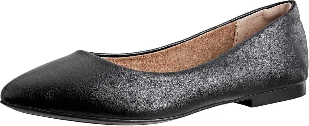 Womens Pointed-Toe Ballet Flat