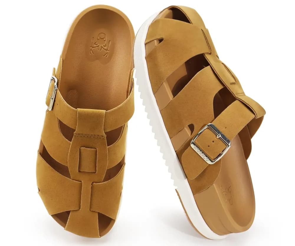 Womens Clog Sandals with Comfotable Arch Support Chic Platform Cushion Memory Foam Dressy Sandals Summer Travel Beach Walking Slide with Orthopedic Plantar Fasciitis Mules for 2026
