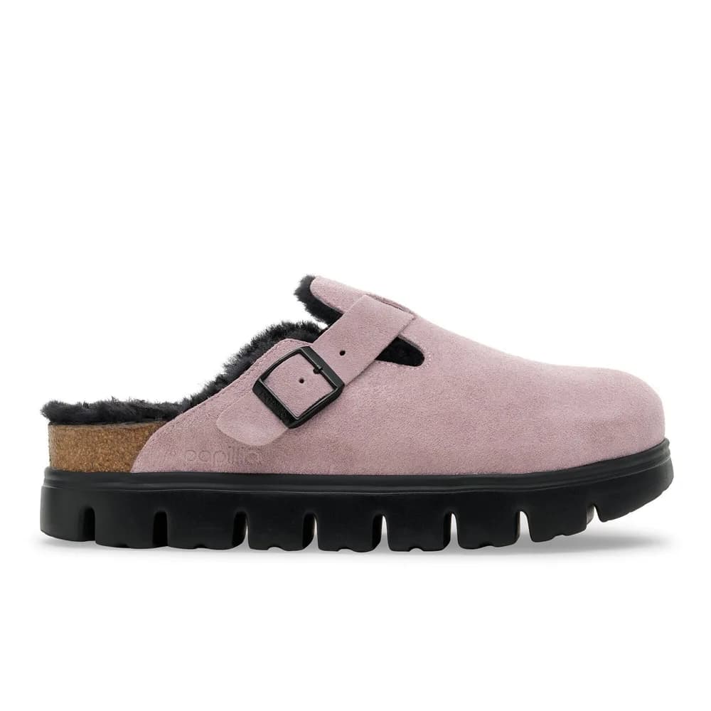 Boston Chunky Shearling Suede Leather Faded Purple