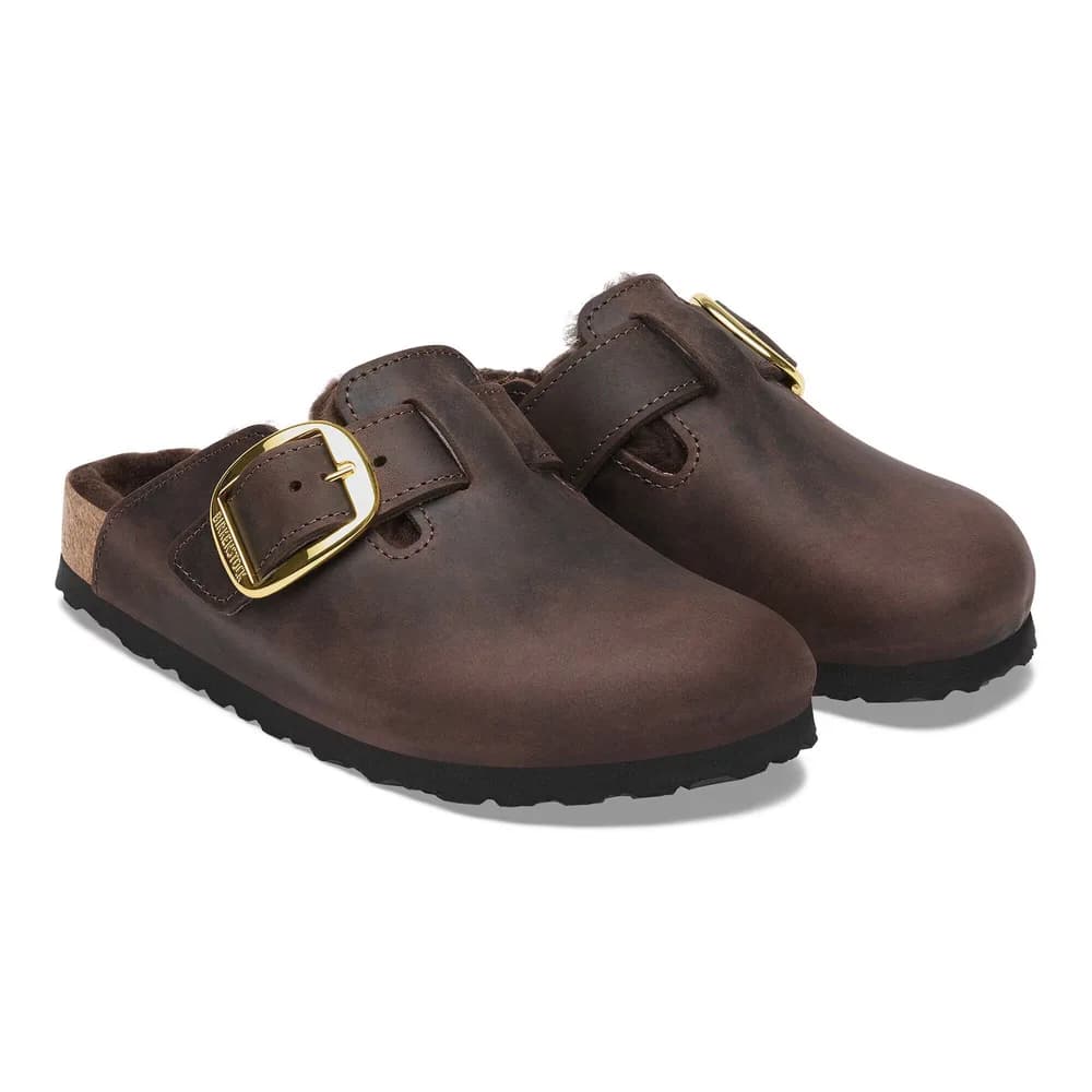 Boston Big Buckle Shearling Natural Leather Oiled