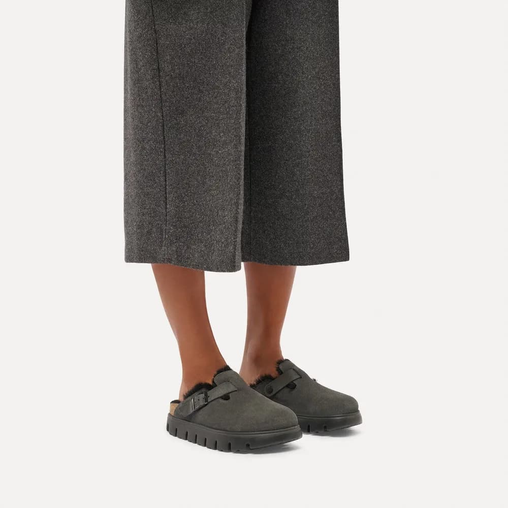 Boston Chunky Shearling Suede Leather
