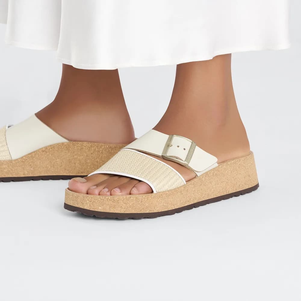 Almina Raffia Natural Leather/Synthetics