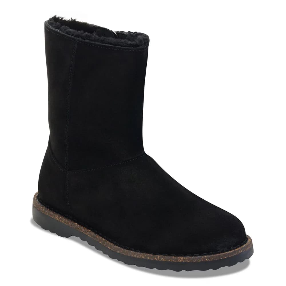Uppsala Zip Shearling Suede Leather Black