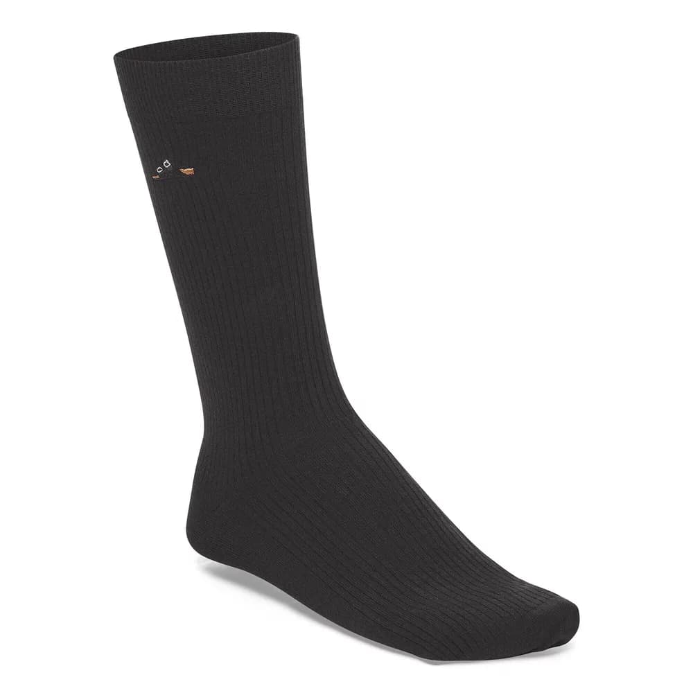 Cotton Ribbed Socks Cotton-Polyamide-Elastane Black