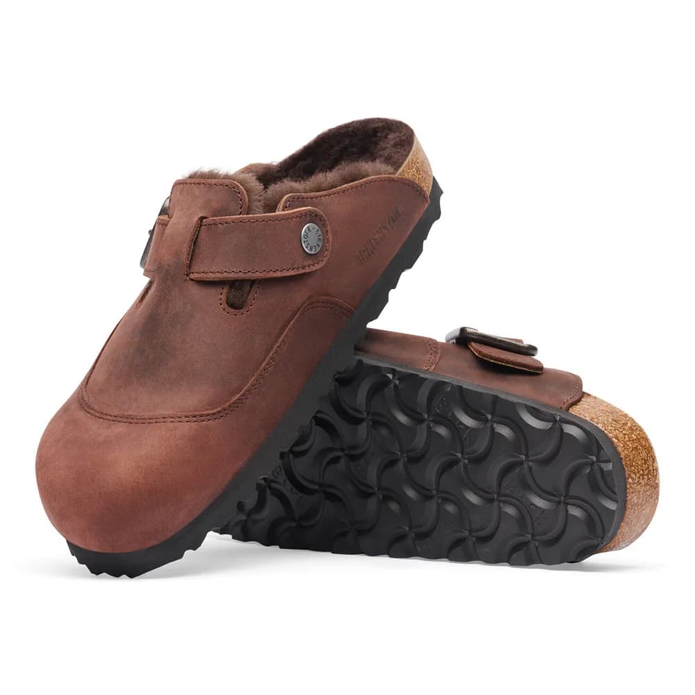 Boston Shearling Oiled Leather Tobacco Brown