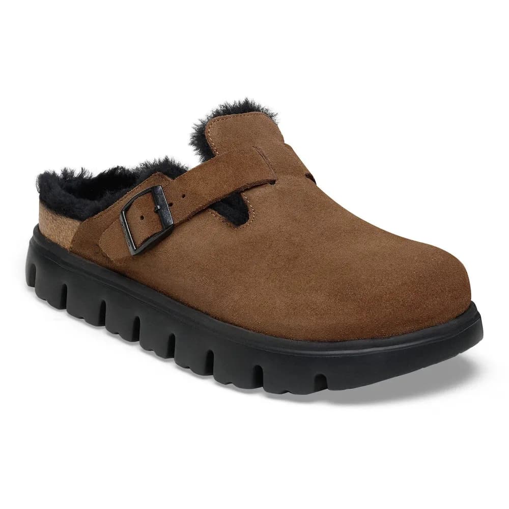 Boston Chunky Shearling Suede Leather Faded Purple