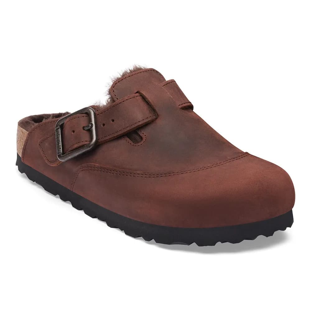 Boston Shearling Oiled Leather Tobacco Brown