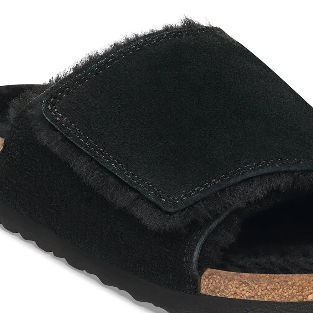 Solana Shearling Suede Leather Black