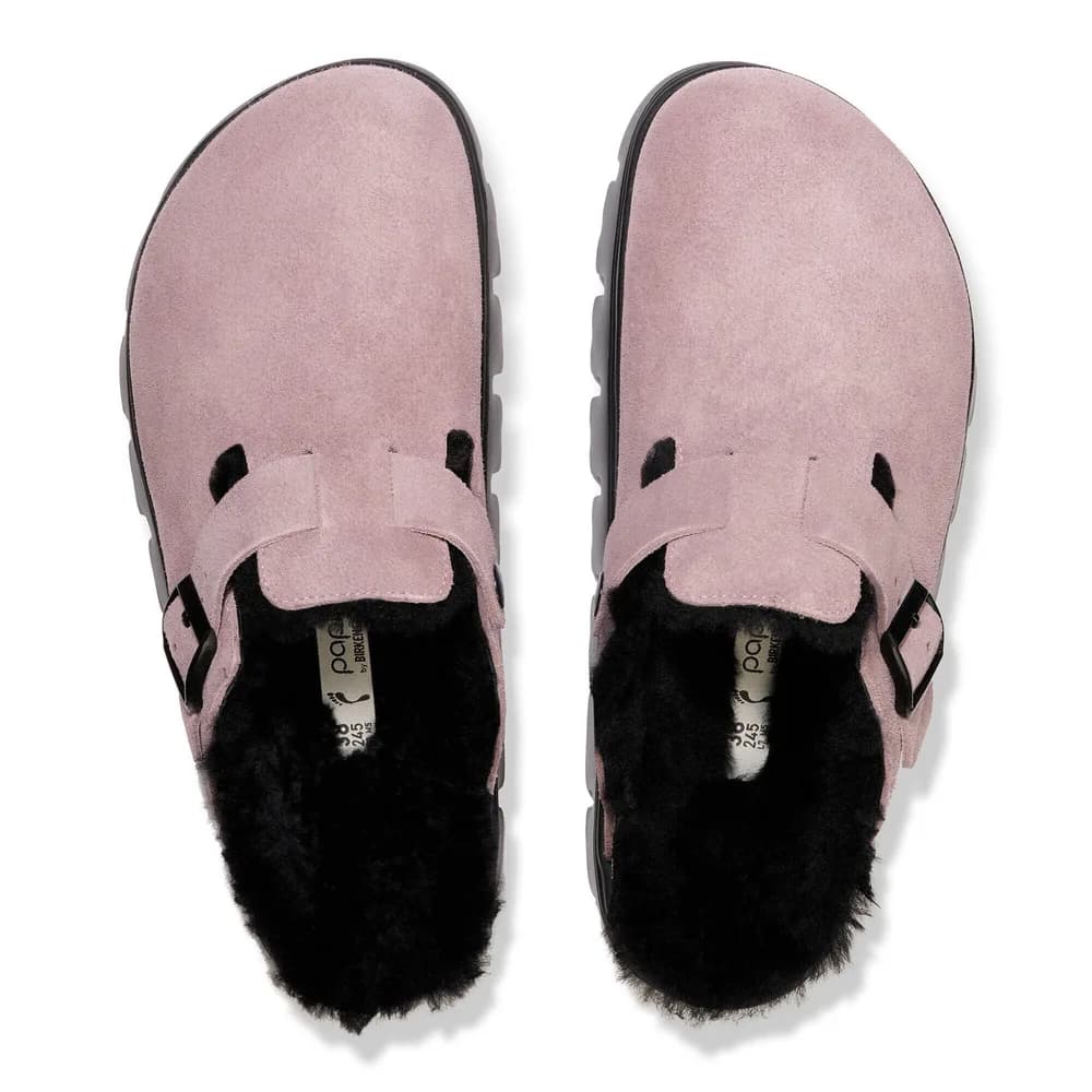 Boston Chunky Shearling Suede Leather Faded Purple