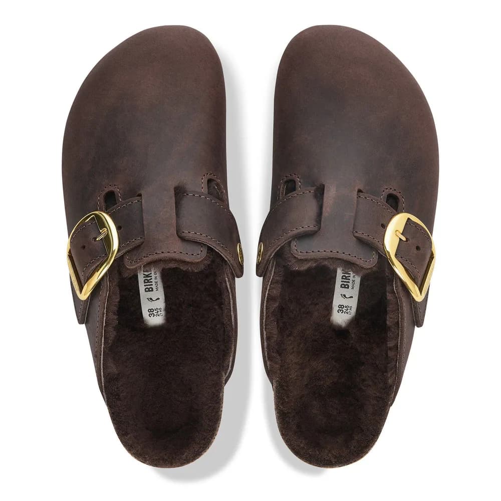 Boston Big Buckle Shearling Natural Leather Oiled