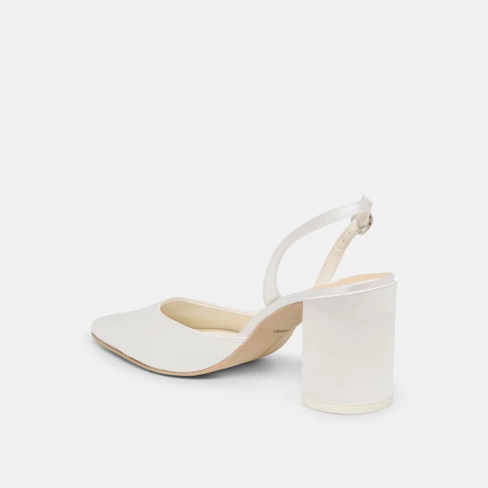 CAREL HIGH HEELS TRUE WHITE SATIN