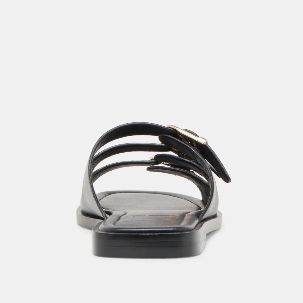 FIN SANDALS BLACK LEATHER