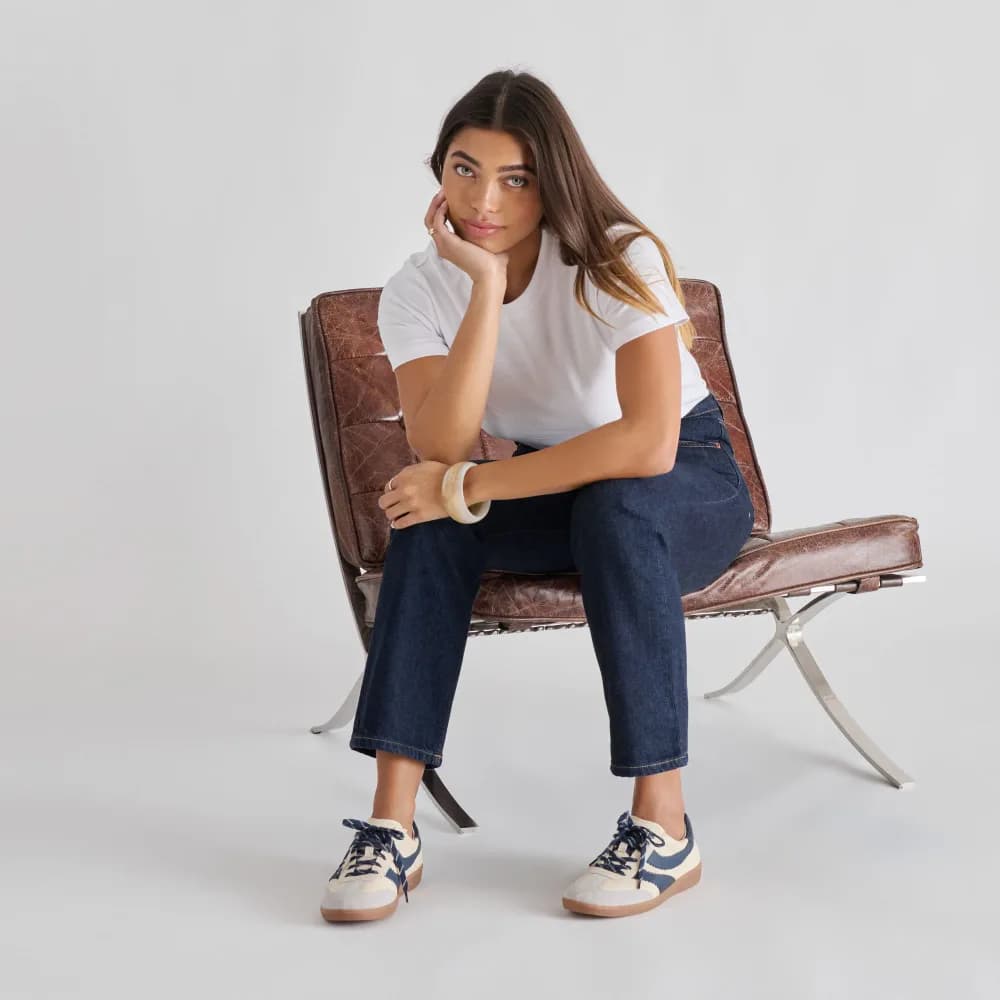 MERIT SNEAKERS WHITE NAVY LEATHER