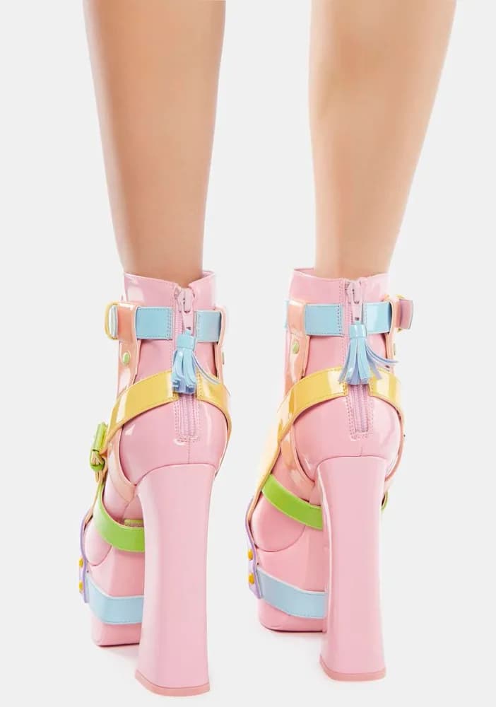 Pastel Stardust Bondage Boots