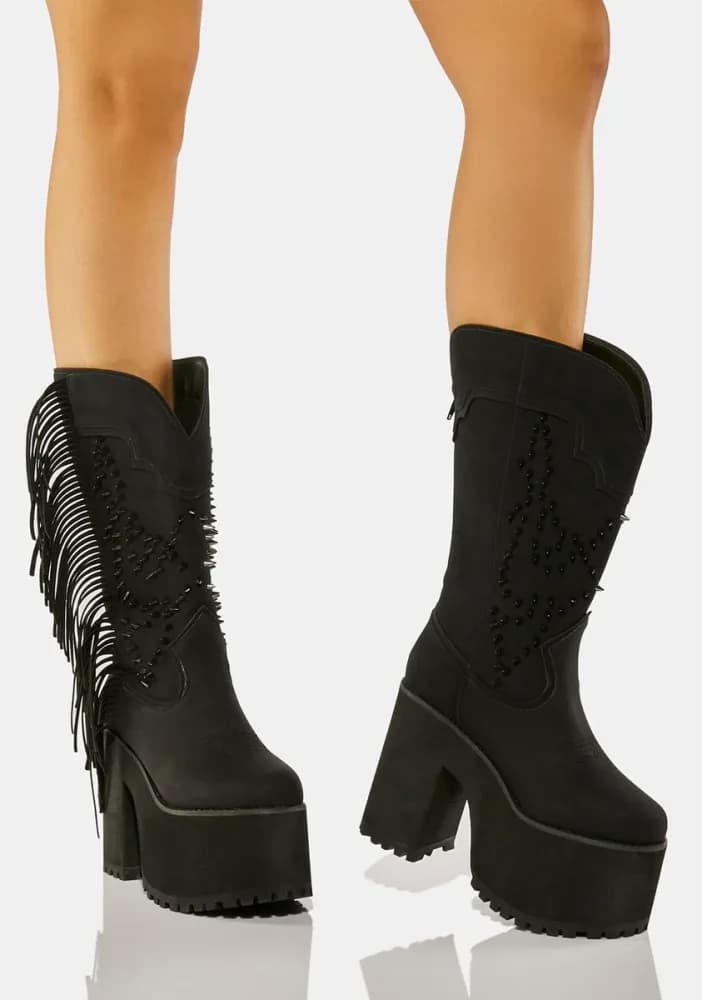 Bad Bitch Fringe Cowboy Boots