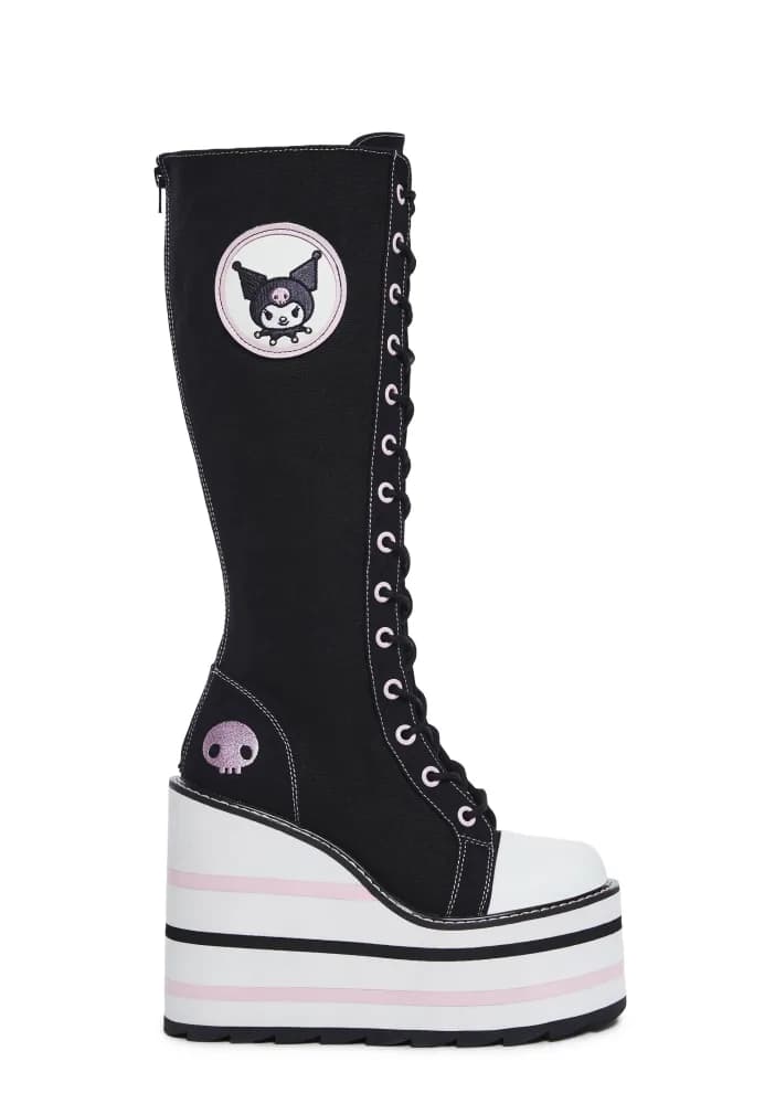 X Sanrio Detention Kuromi Platform Boots
