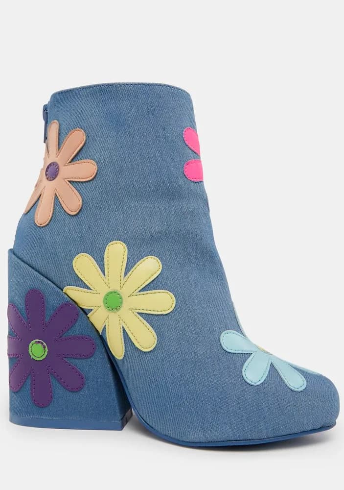 Jem Daisies Denim Boots
