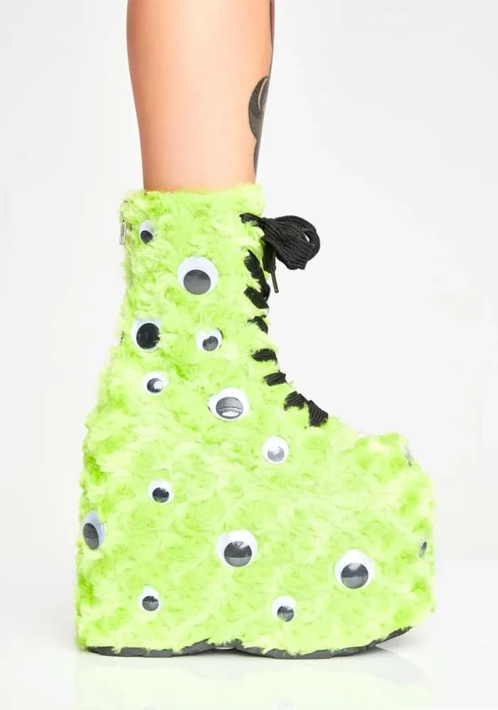 I C U UV Reactive Platform Boots