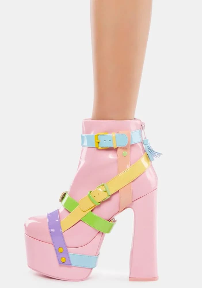 Pastel Stardust Bondage Boots