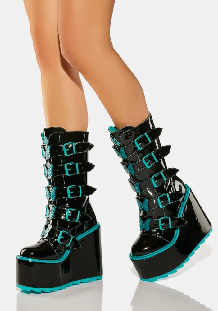 Black Dune Butterfly Boots
