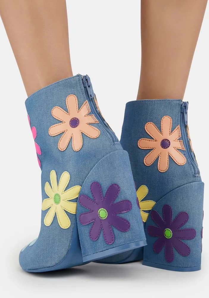 Jem Daisies Denim Boots