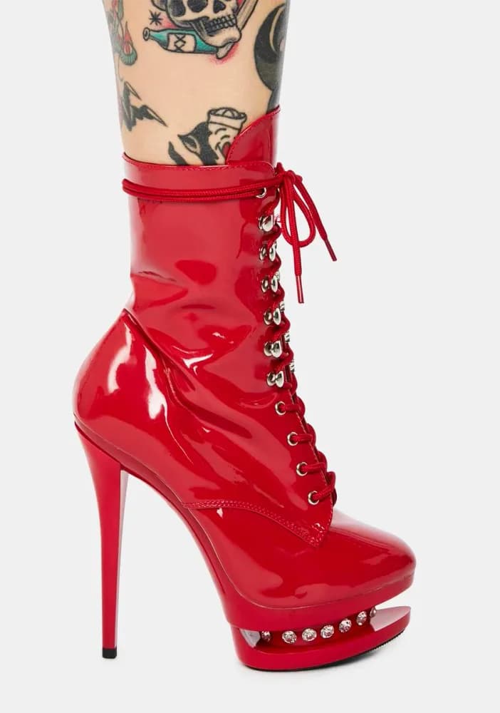 Hot Check Me Out Platform Heels