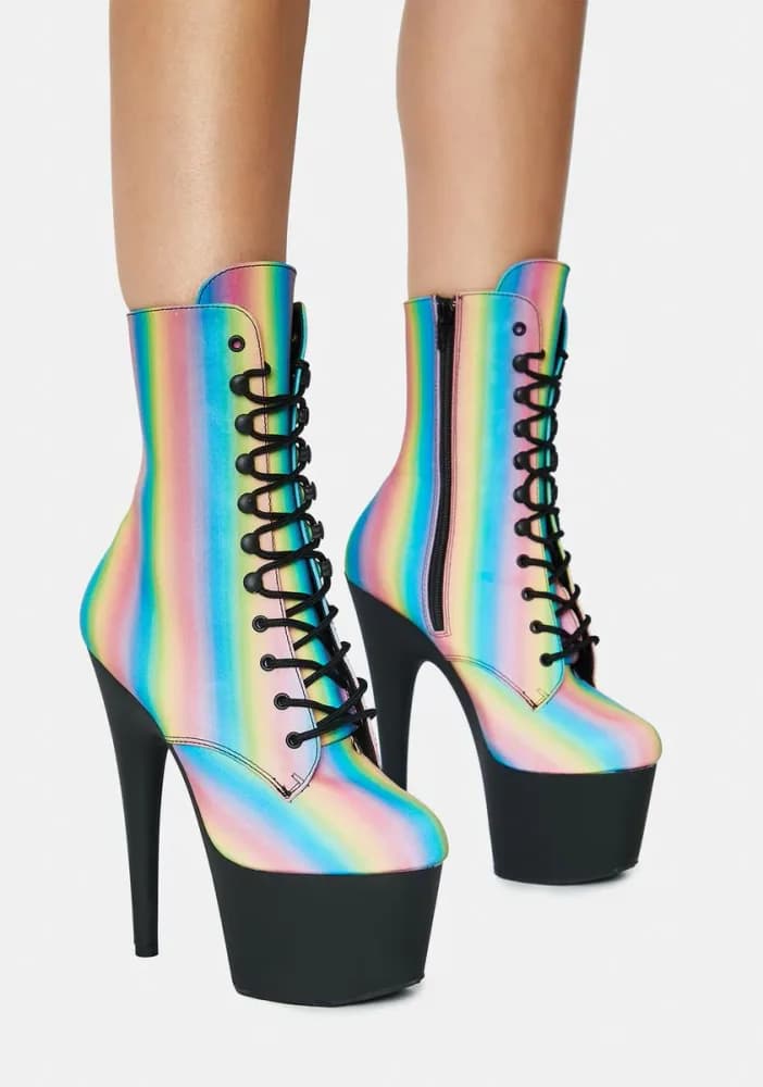 Prism Own The Spotlight Reflective Platform Boots