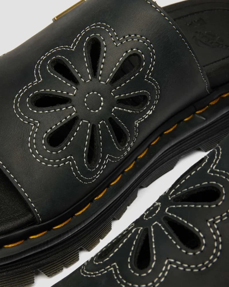 Zebzag Wyoming Leather Slides