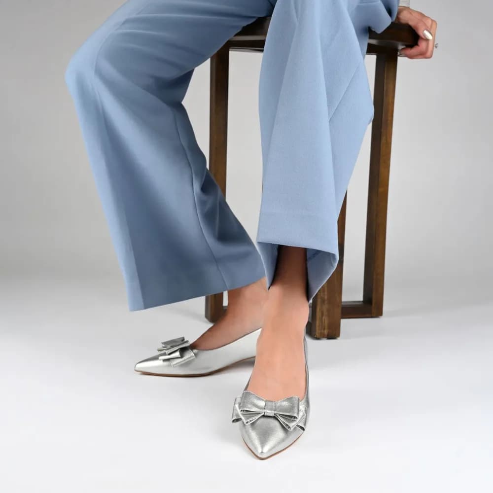 OPHELIA LOW BLOCK BALLET FLATS VEGAN LEATHER