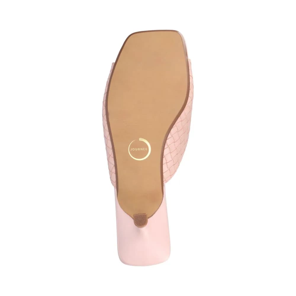 LARNA VEGAN LEATHER PEEP TOE KITTEN HEELS