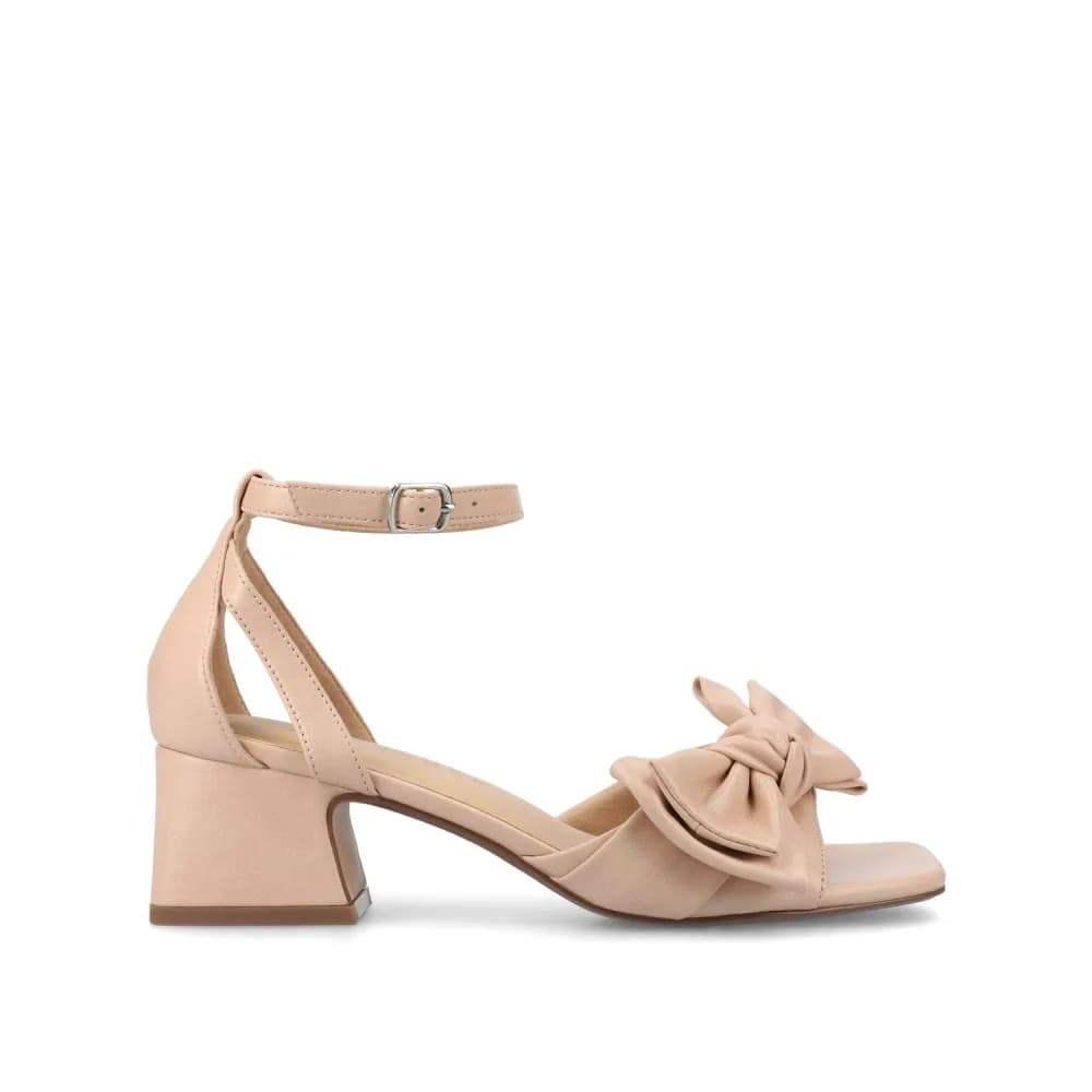 ZEVI STRAPPY BLOCK HEELS IN VEGAN LEATHER
