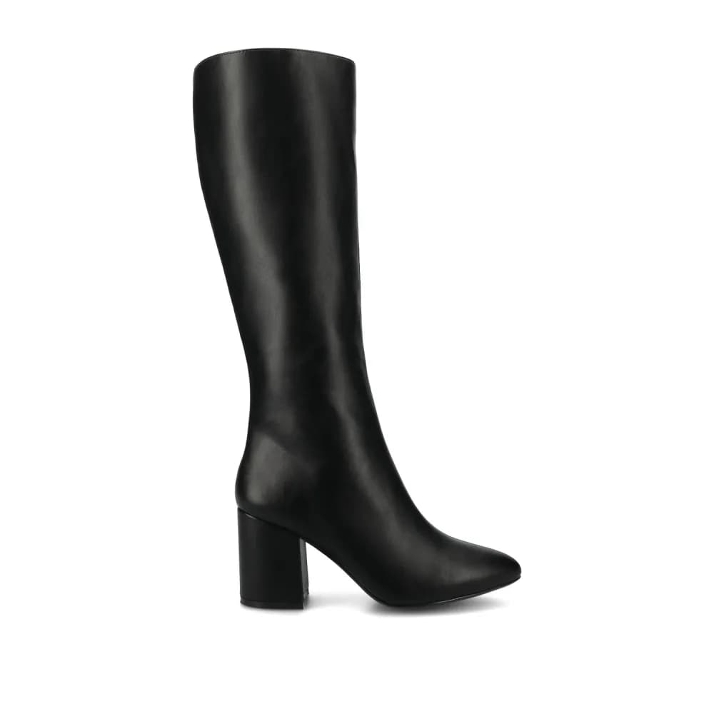AMEYLIA VEGAN LEATHER KNEE-HIGH BOOTS IN WIDE CALF