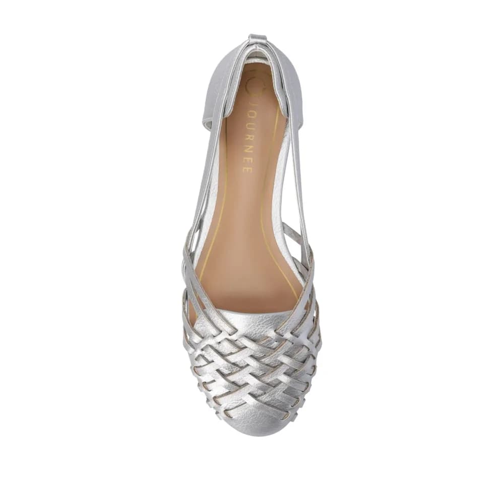 EKKO WOVEN FLATS IN METALLIC