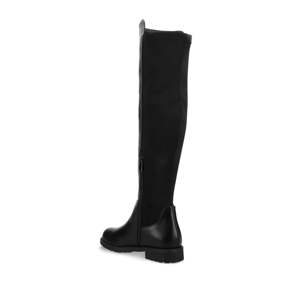 MORRIGAN STRETCH OVER-THE-KNEE BOOTS-Black