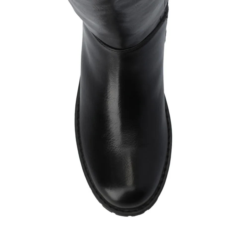 MORRIGAN STRETCH OVER-THE-KNEE BOOTS-Black
