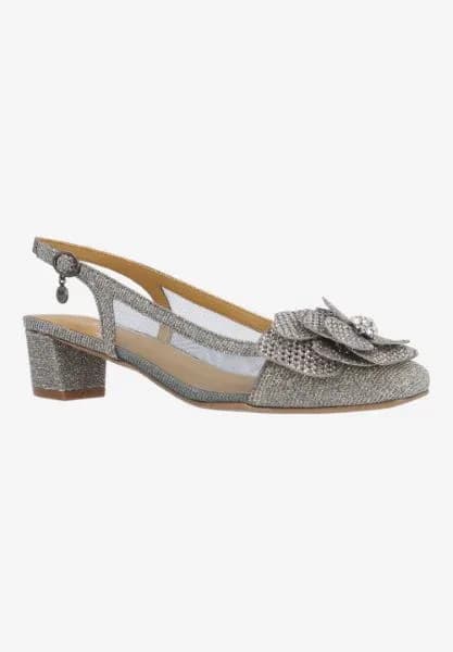 BELLINA-PEWTER GLITTER/MESH | J Renee