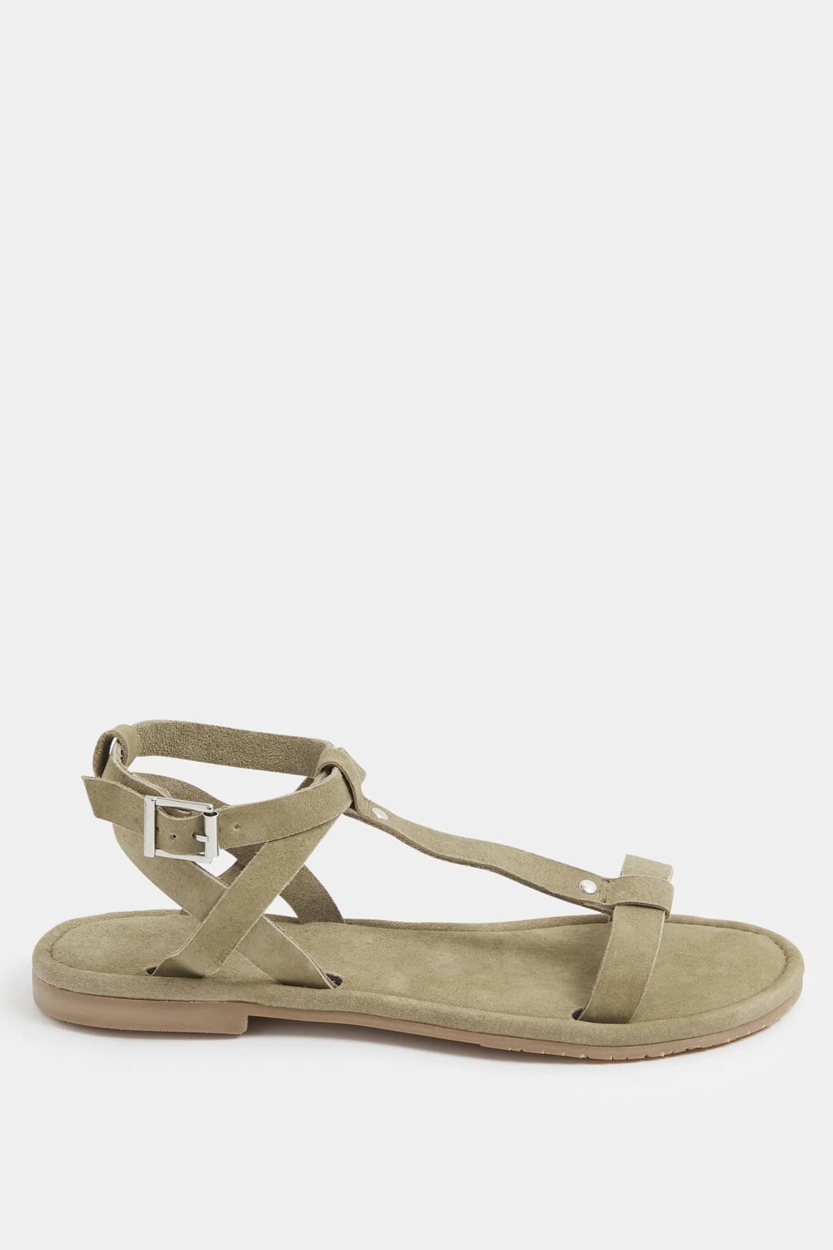 Natural Brown Faux Leather Gladiator Sandals In Standard Fit