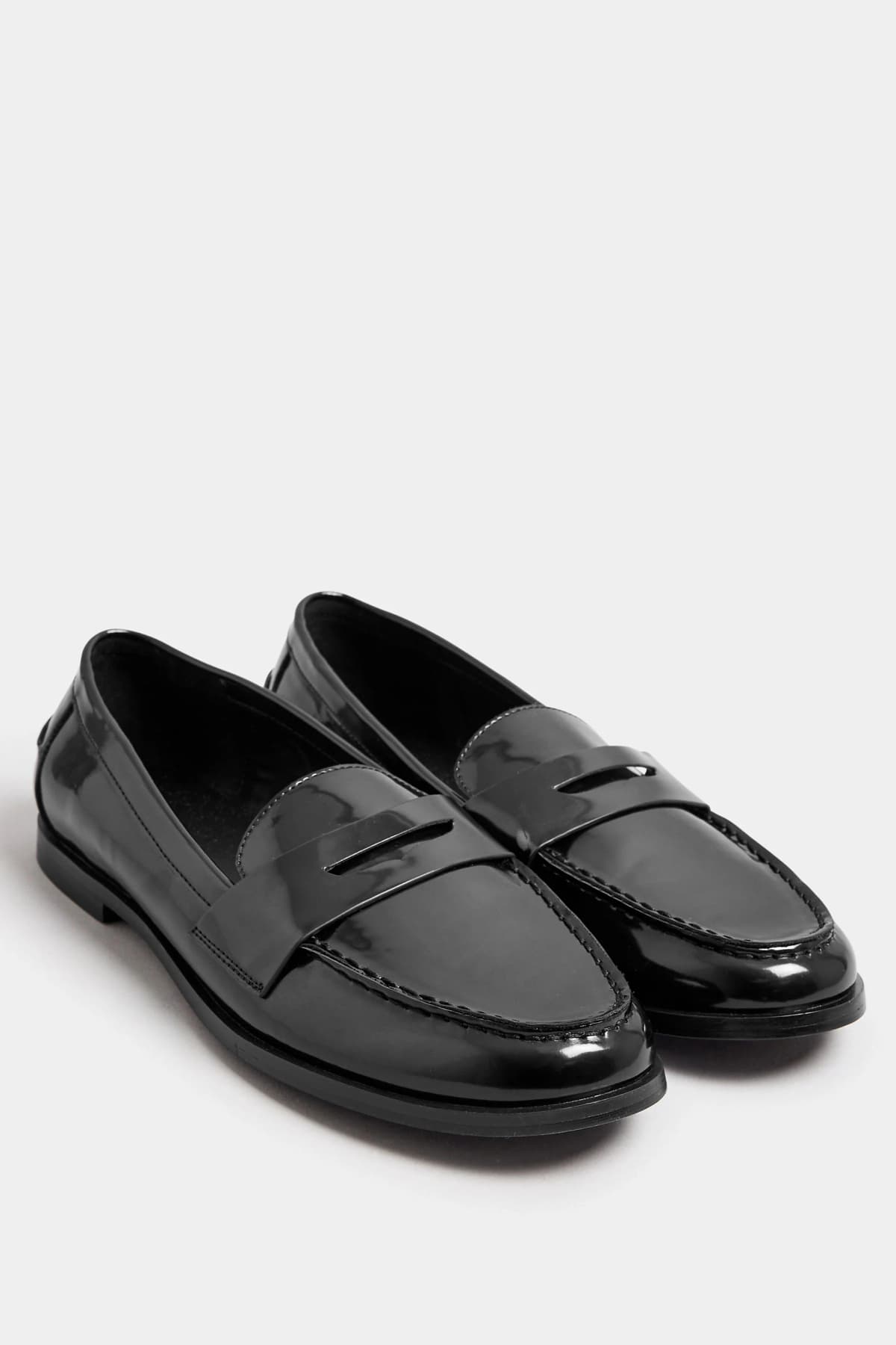 Black Patent Loafers In Standard Fit