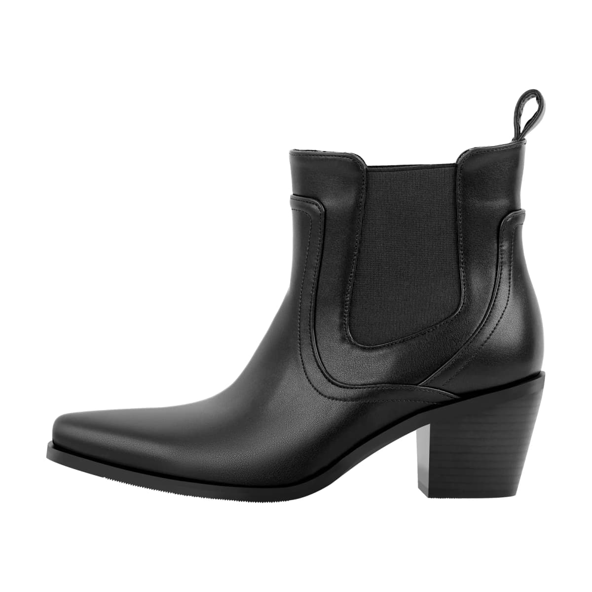 Chunky Heel Western Ankle Boot