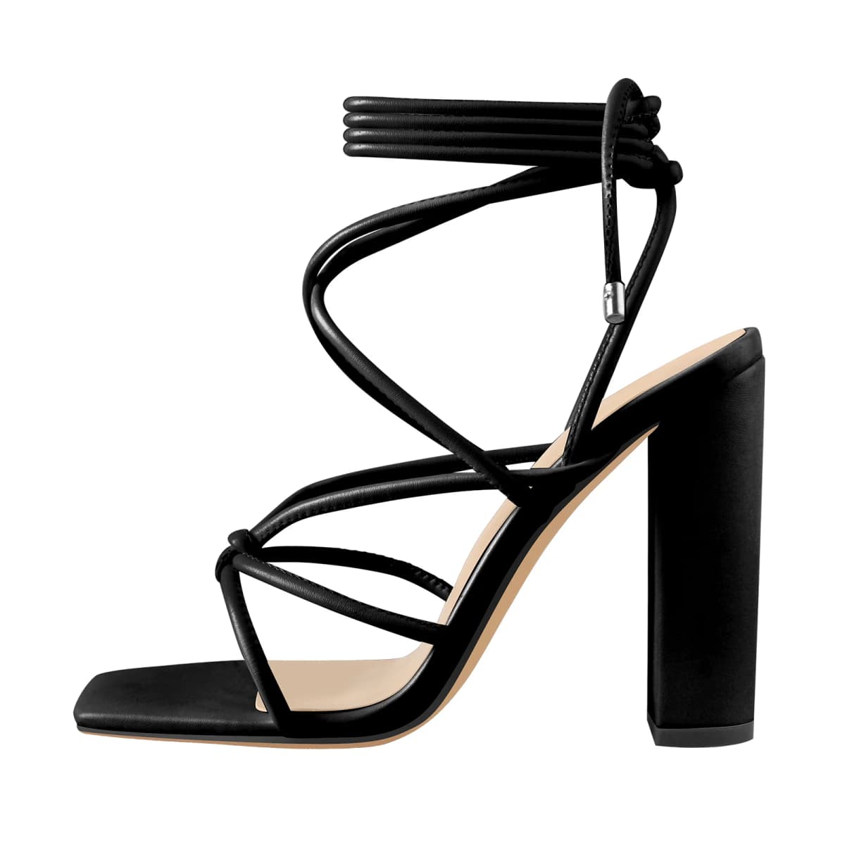 Sandals Lace-up Chunky High Heels