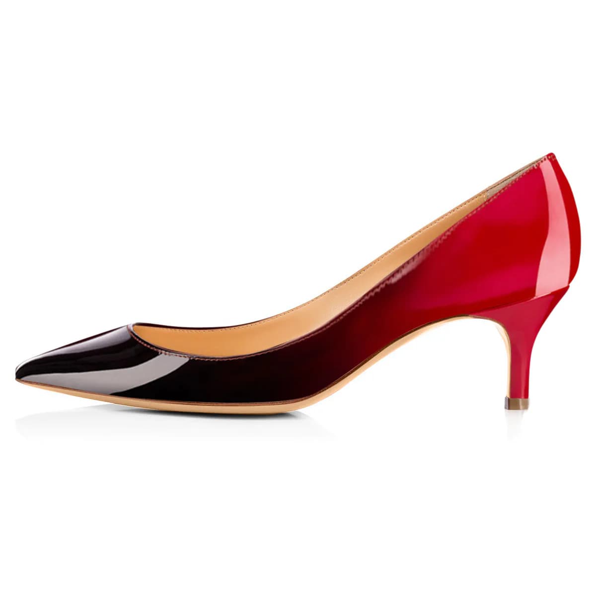 Pumps Black Red Gradient 2.5 inches Heels