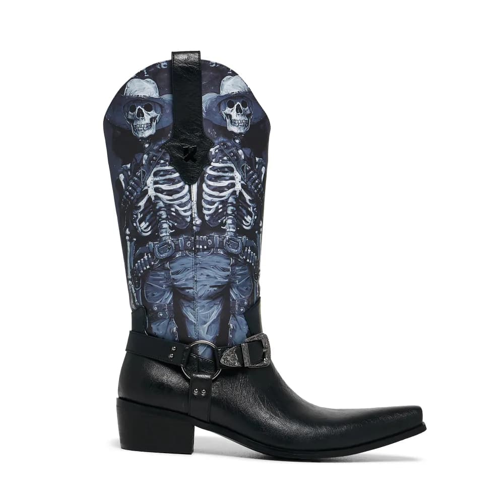 Scorched One Western Boots - Vintage Black