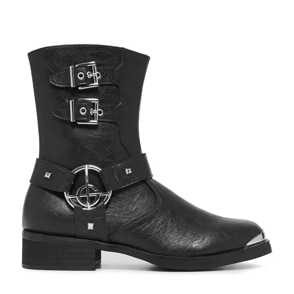 Ghost by KOI - Nameless Ghouls Stacked Biker Boots