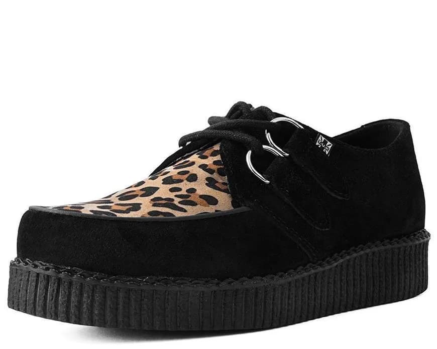 Black & Leopard Viva II Low Creeper