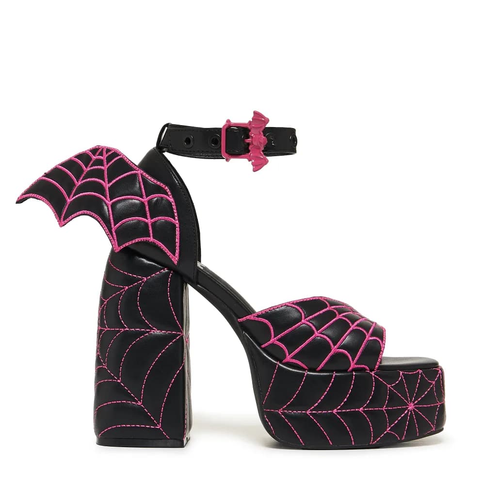 Haunt Couture Padded Chunky Heels - Black