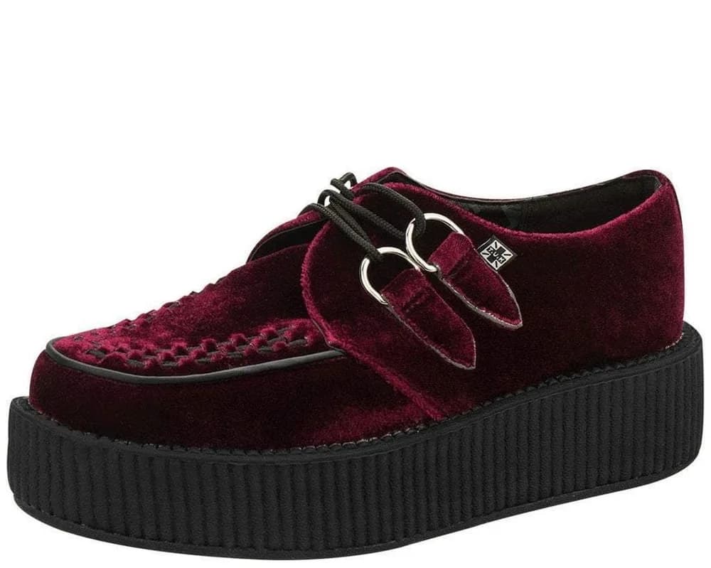Dark Red Velvet Viva Mondo Creepers