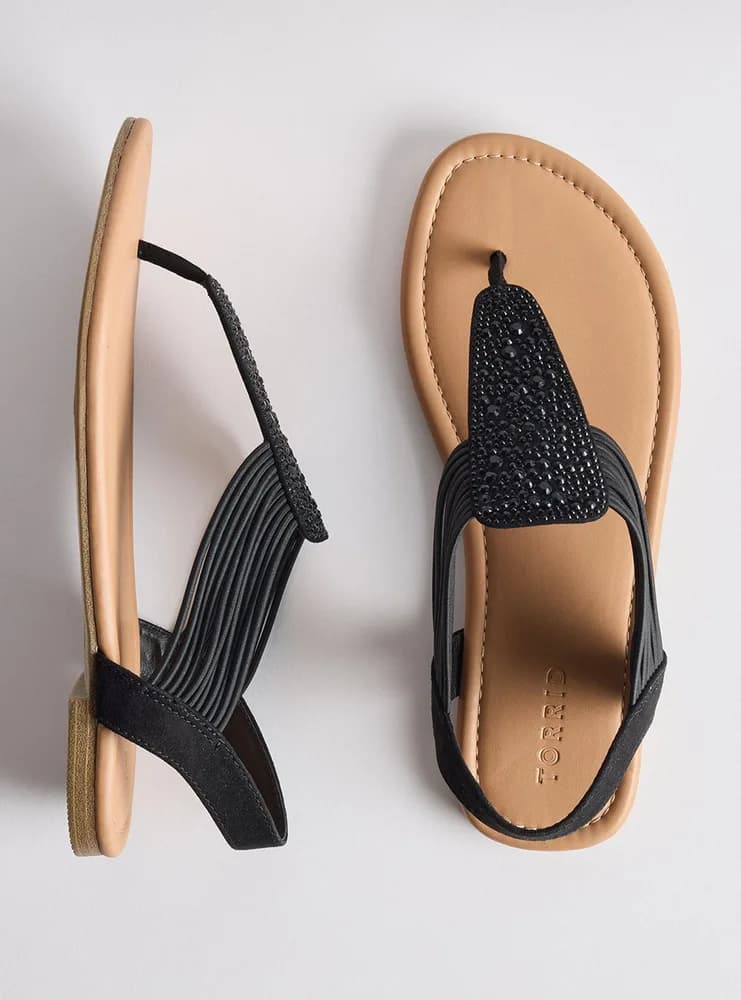Shield Elastic T-Strap Sandal (WW)