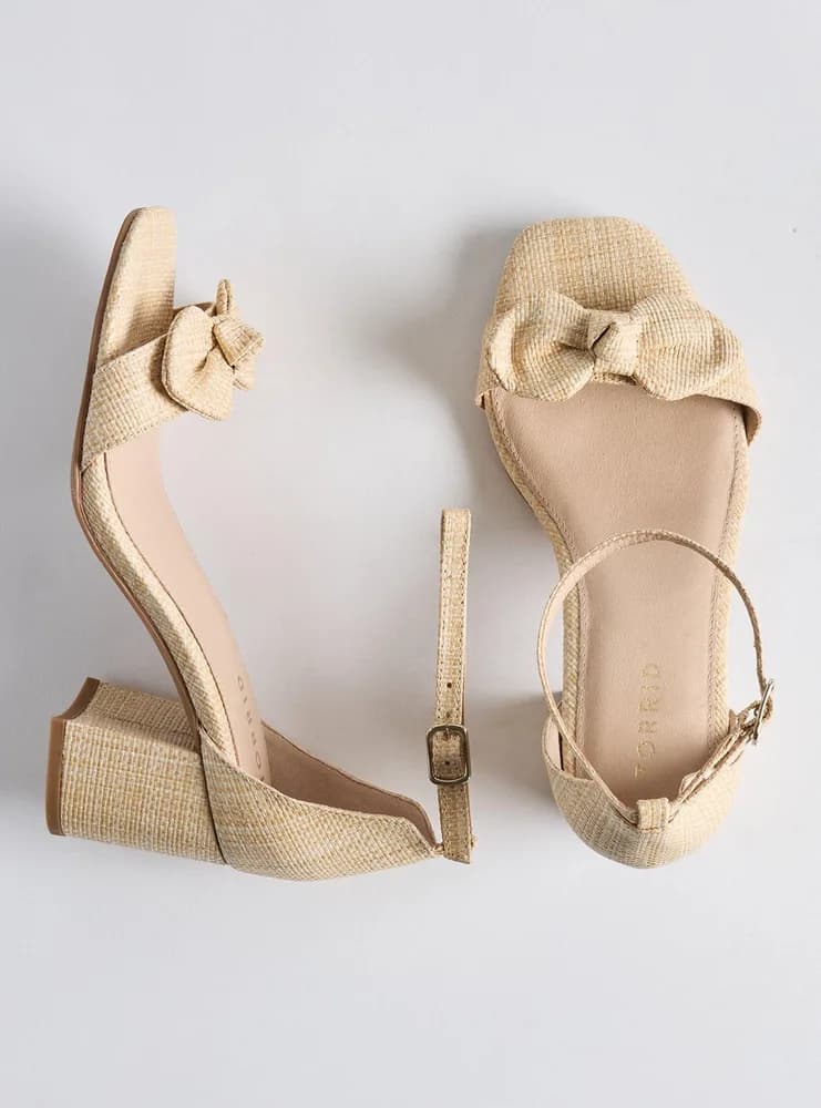Two Piece Bow Block Heel (WW)