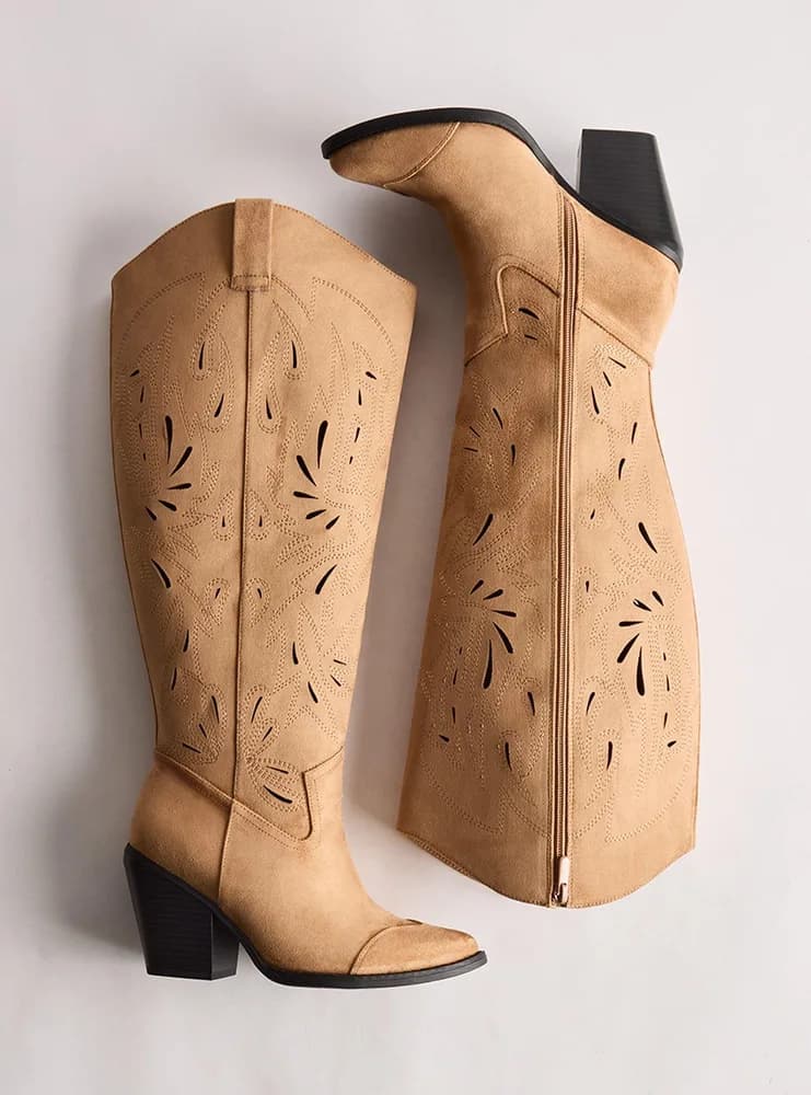 Western Heeled Knee Boot (WW)