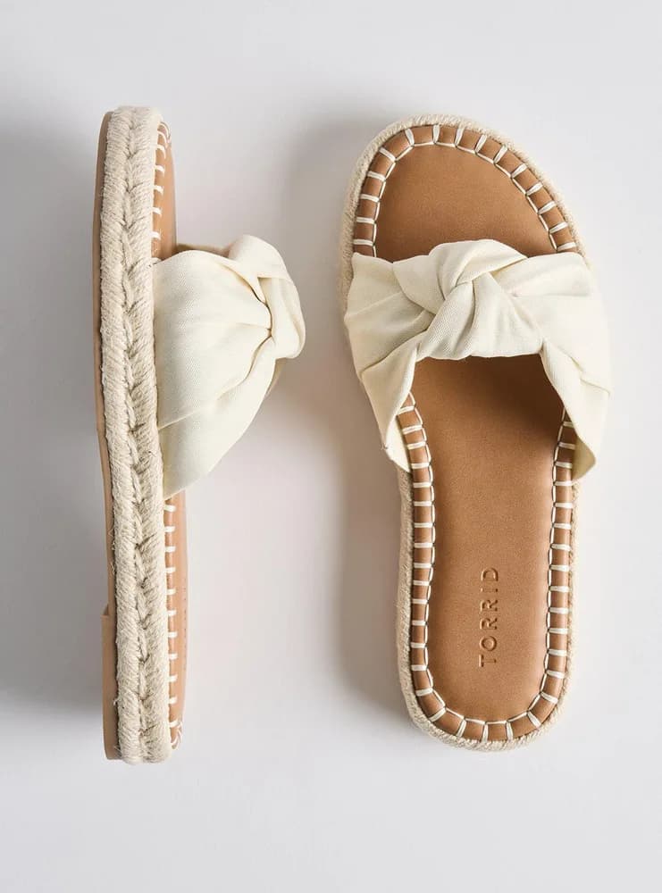 Knotted Espadrille Slide (WW)